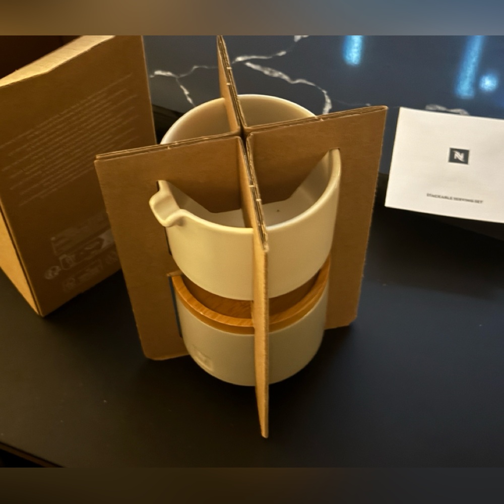NIB Nespresso Barista Collection Stackable Serving Set - Picture 3 of 5